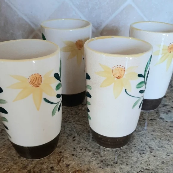 VTG NASCO HAND PAINTED CERAMIC TUMBLERS - Picture 3 of 10